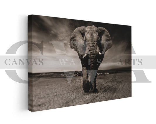 Elephant Canvas Wall Art Animal Poster Print