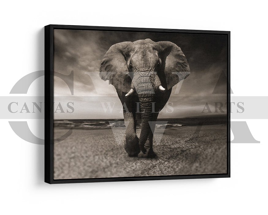 Elephant Canvas Wall Art Animal Poster Print