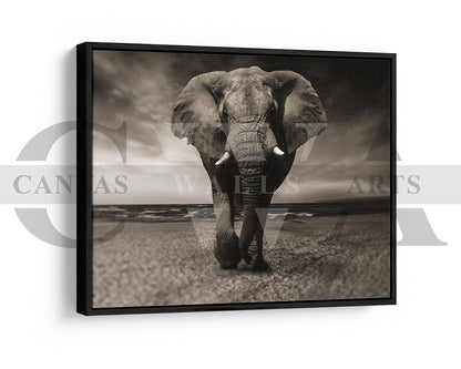 Elephant Canvas Wall Art Animal Poster Print