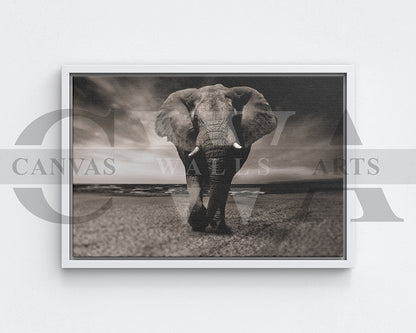Elephant Canvas Wall Art Animal Poster Print