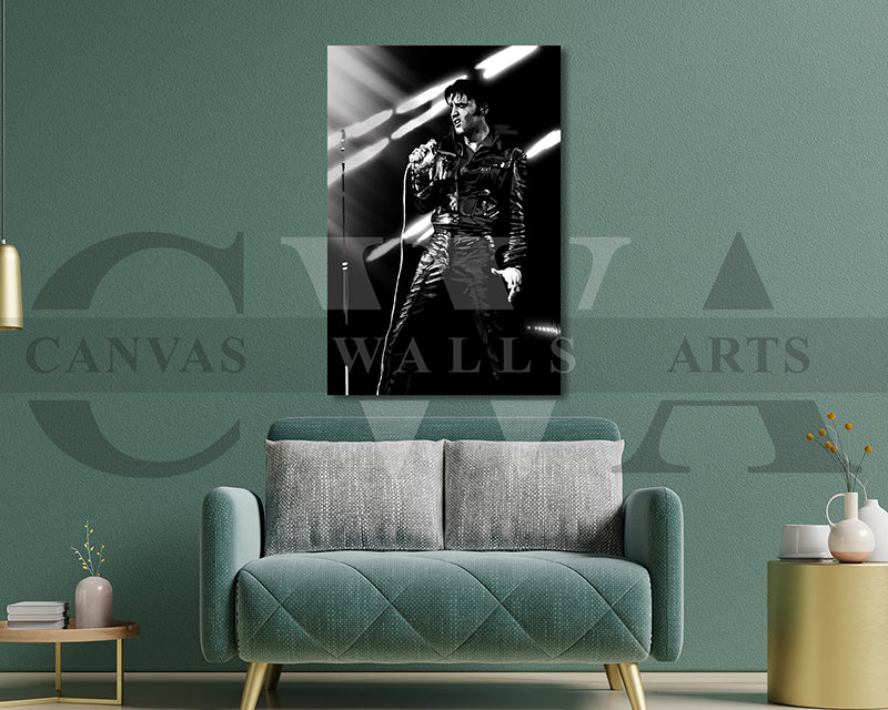 Elvis Presley Canvas Wall Art Abstract Music Poster