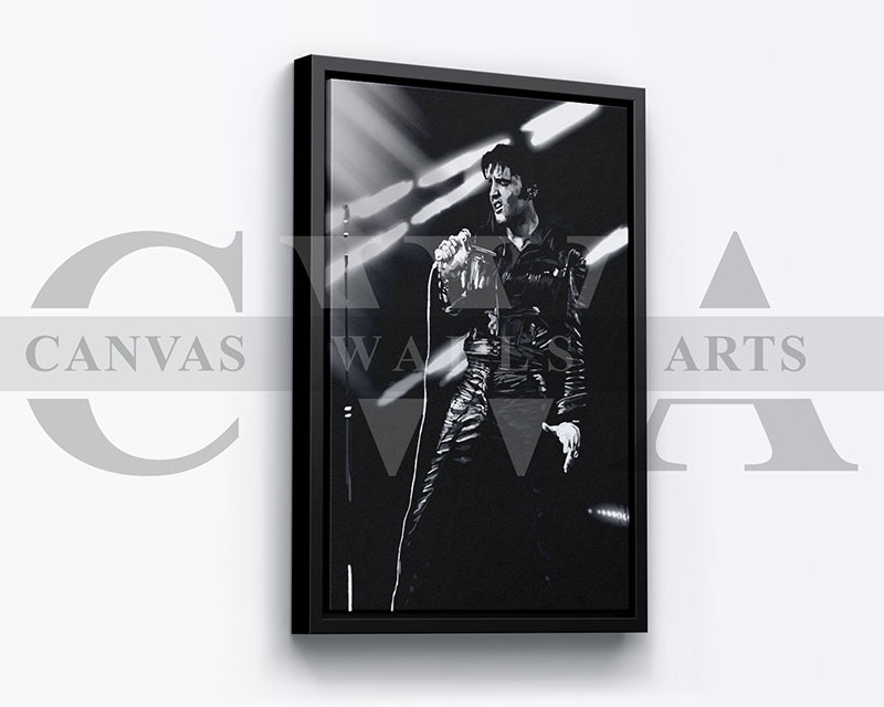 Elvis Presley Canvas Wall Art Abstract Music Poster