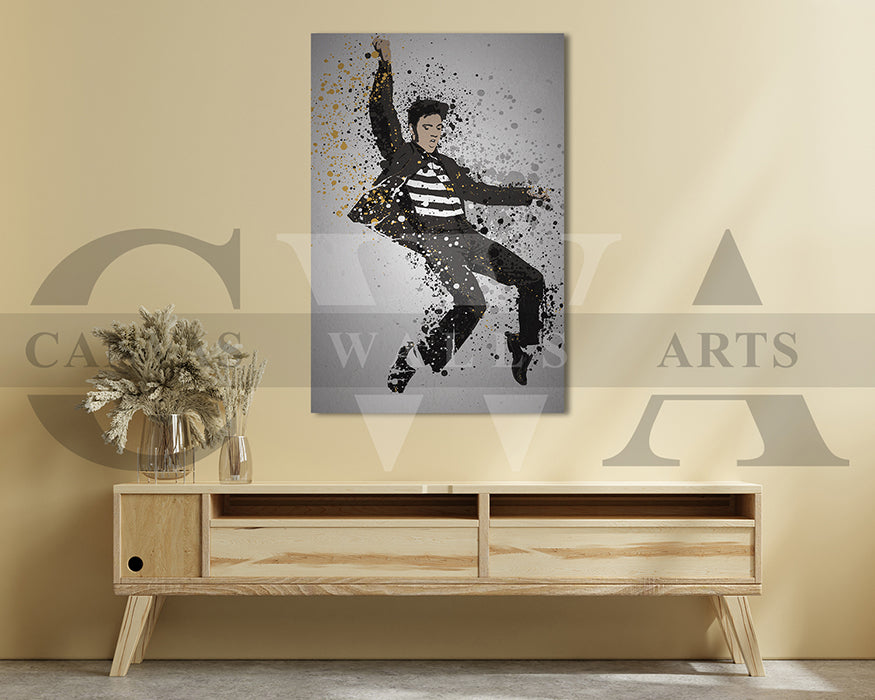 Elvis the King Canvas Wall Art