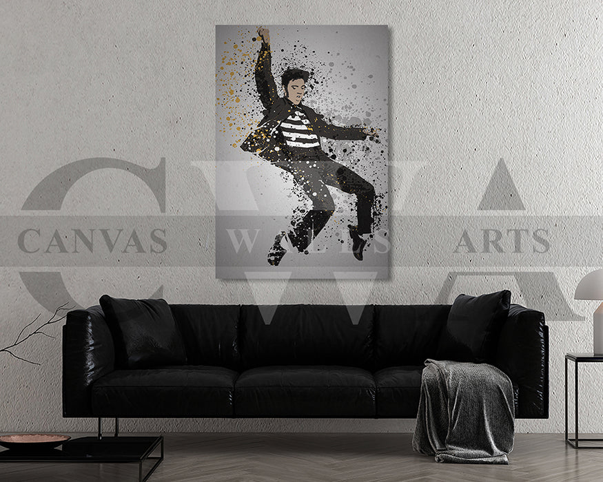 Elvis the King Canvas Wall Art