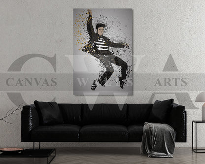 Elvis the King Canvas Wall Art