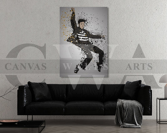 Elvis the King Canvas Wall Art