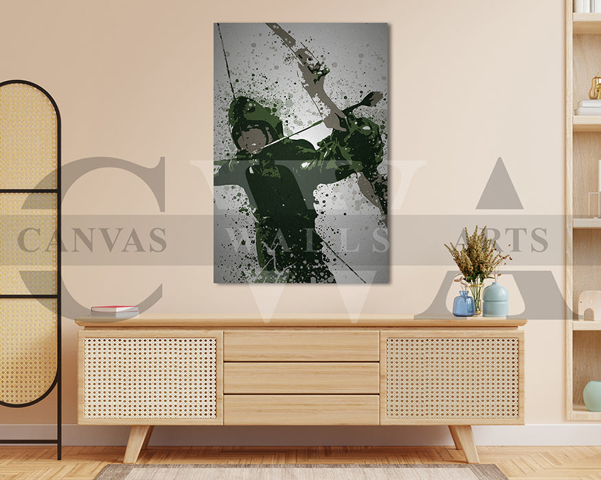 Emerald Archer Canvas Wall Art