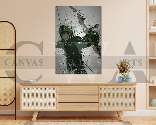 Emerald Archer Canvas Wall Art