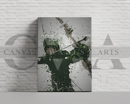 Emerald Archer Canvas Wall Art