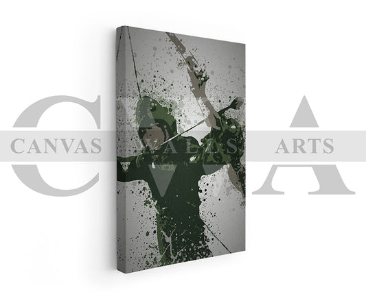 Emerald Archer Canvas Wall Art