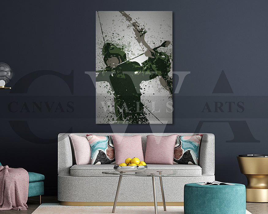 Emerald Archer Canvas Wall Art