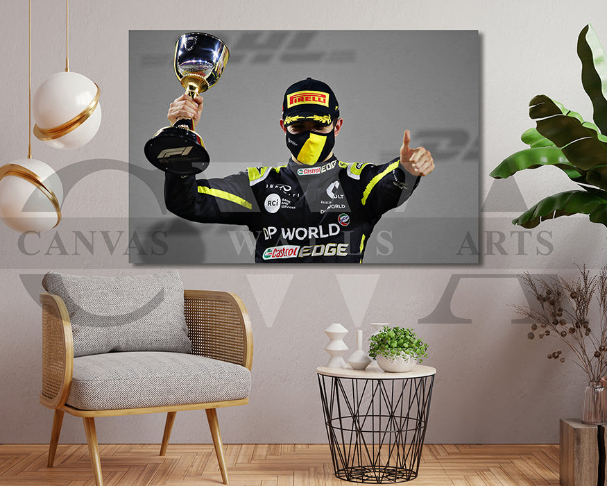 Esteban Ocon Black & White Canvas Art F1 Canvas Wall Art