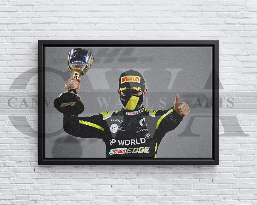 Esteban Ocon Black & White Canvas Art F1 Canvas Wall Art
