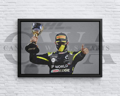 Esteban Ocon Black & White Canvas Art F1 Canvas Wall Art