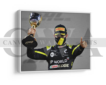 Esteban Ocon Black & White Canvas Art F1 Canvas Wall Art