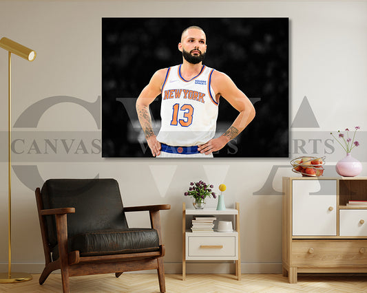 Evan Fournier Black & White Canvas Art Basketball Canvas Wall Art