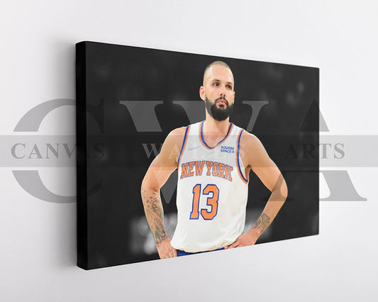 Evan Fournier Black & White Canvas Art Basketball Canvas Wall Art