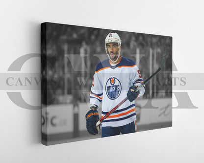 Evander Kane Black & White Canvas Art Ice hockey Canvas Wall Art