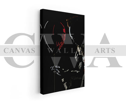Evil Clown Canvas Wall Art Abstract Movie Poster