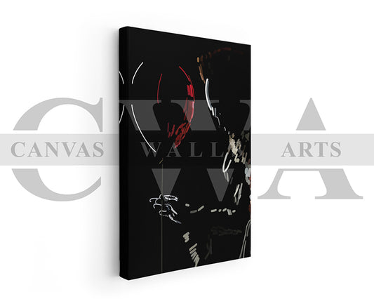 Evil Clown Canvas Wall Art Abstract Movie Poster