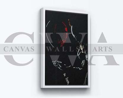 Evil Clown Canvas Wall Art Abstract Movie Poster