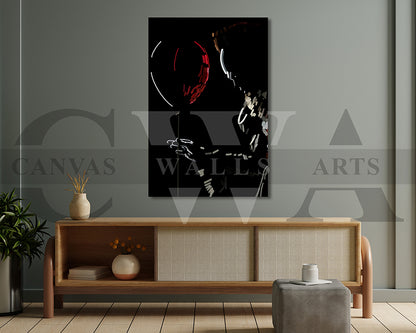 Evil Clown Canvas Wall Art Abstract Movie Poster