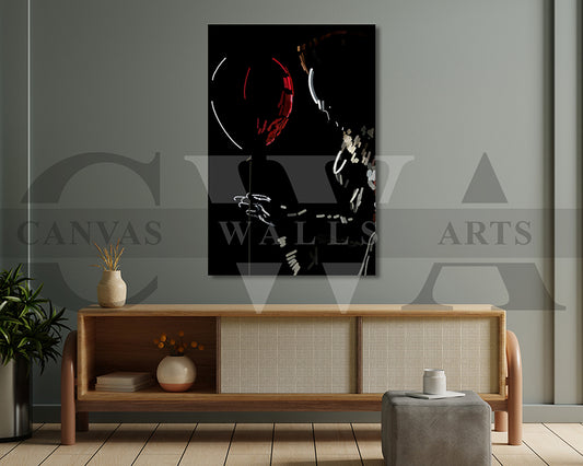 Evil Clown Canvas Wall Art Abstract Movie Poster