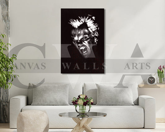 Fangs Out Canvas Wall Art Abstract Movie Poster