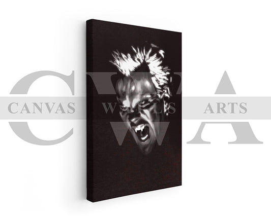 Fangs Out Canvas Wall Art Abstract Movie Poster