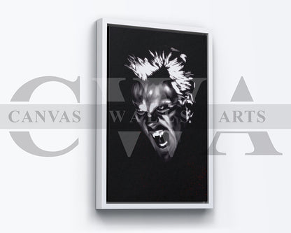 Fangs Out Canvas Wall Art Abstract Movie Poster