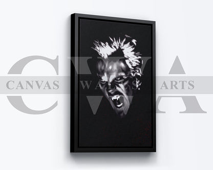 Fangs Out Canvas Wall Art Abstract Movie Poster