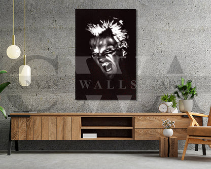 Fangs Out Canvas Wall Art Abstract Movie Poster