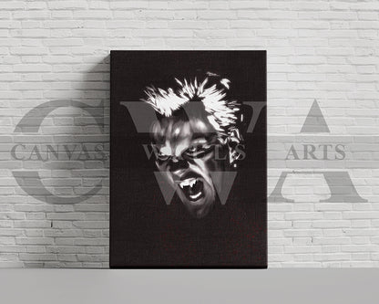 Fangs Out Canvas Wall Art Abstract Movie Poster