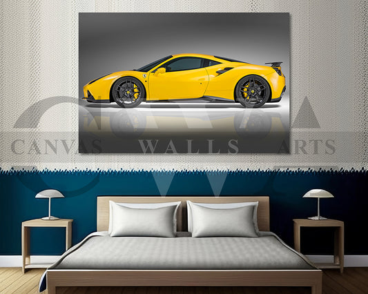 Novitec Ferrari 488 GTB Canvas Wall Art Sports Car Poster Prints