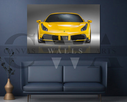 Novitec Ferrari 488 GTB Canvas Wall Art Sports Car Poster Frame