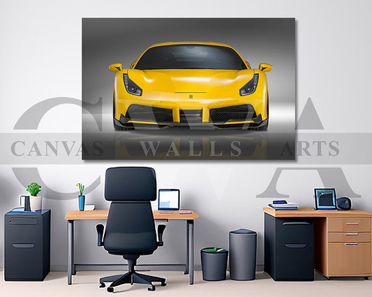 Novitec Ferrari 488 GTB Canvas Wall Art Sports Car Poster Frame