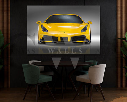 Novitec Ferrari 488 GTB Canvas Wall Art Sports Car Poster Frame