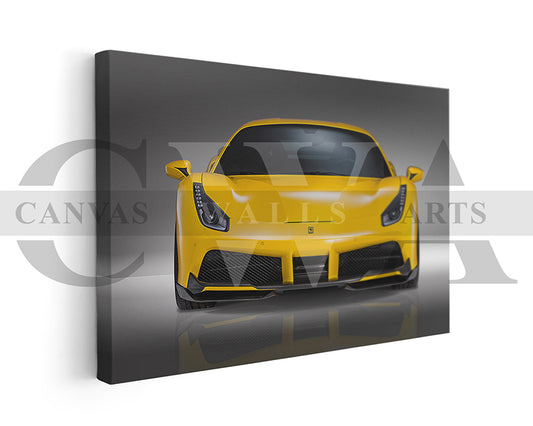 Novitec Ferrari 488 GTB Canvas Wall Art Sports Car Poster Frame