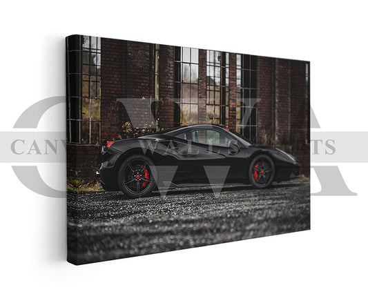 Ferrari 488 GTB Canvas Wall Art Sports Car Poster