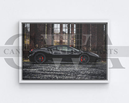 Ferrari 488 GTB Canvas Wall Art Sports Car Poster