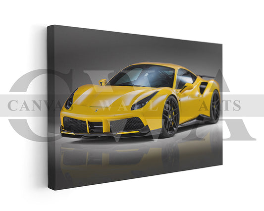 Novitec Ferrari 488 GTB Canvas Wall Art Car Poster Print