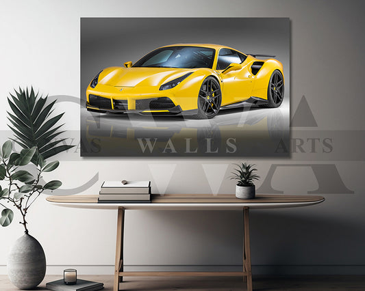 Novitec Ferrari 488 GTB Canvas Wall Art Car Poster Print