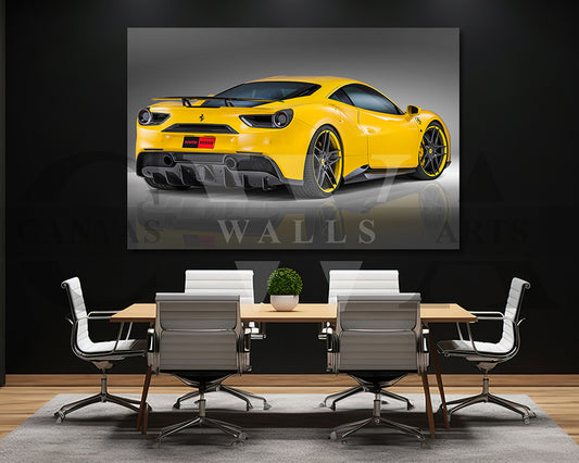 Novitec Ferrari 488 GTB Canvas Wall Art Sports Car Poster Print