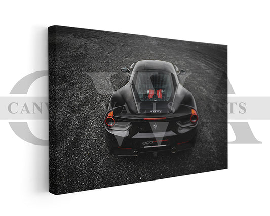 Ferrari 488 GTB Canvas Wall Art Sports Car Poster Print
