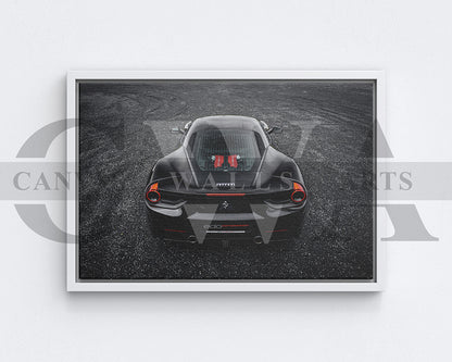 Ferrari 488 GTB Canvas Wall Art Sports Car Poster Print