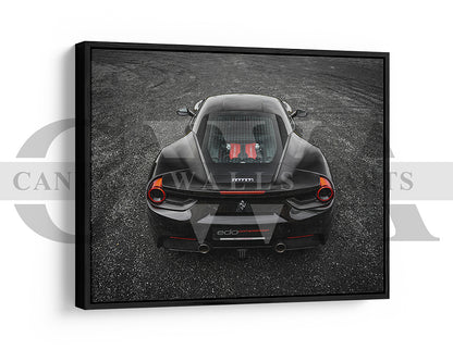 Ferrari 488 GTB Canvas Wall Art Sports Car Poster Print