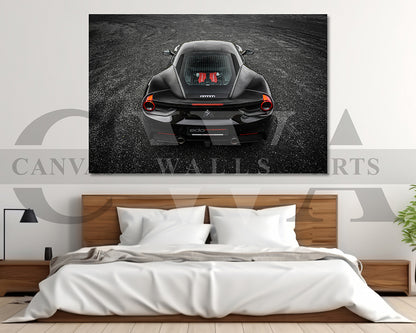 Ferrari 488 GTB Canvas Wall Art Sports Car Poster Print