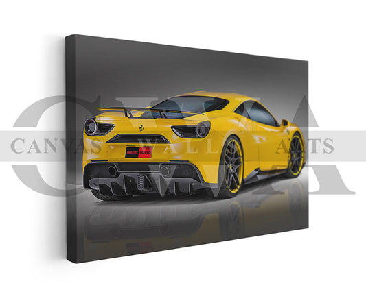 Novitec Ferrari 488 GTB Canvas Wall Art Sports Car Poster Print