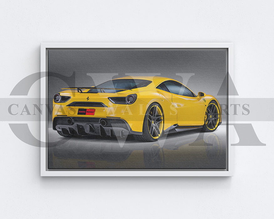 Novitec Ferrari 488 GTB Canvas Wall Art Sports Car Poster Print