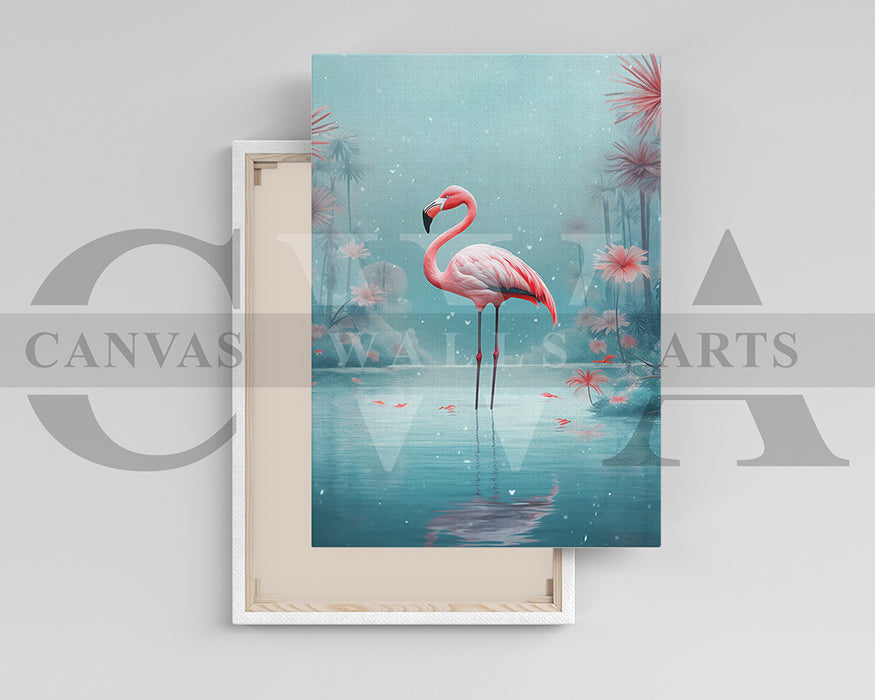 Flamingo Painting Canvas Wall Art Bird Poster Print